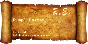 Rumpl Eszter névjegykártya